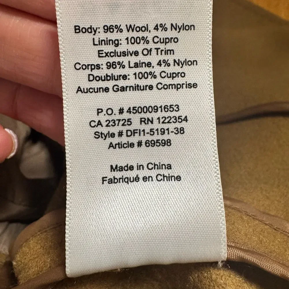 Babaton Stedman Coat Virgin Wool Single-breasted Italian virgin wool coat XXS